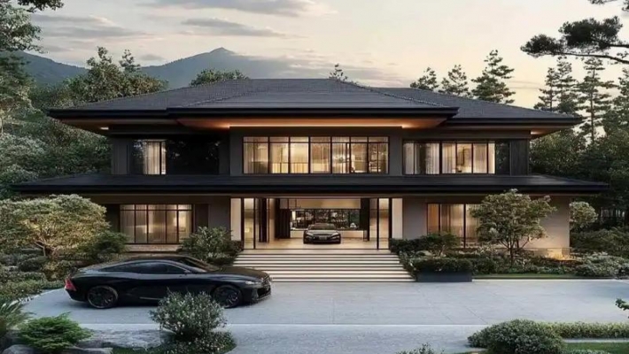 新中式建筑屋面设计，这些金属瓦组合搭配更出片